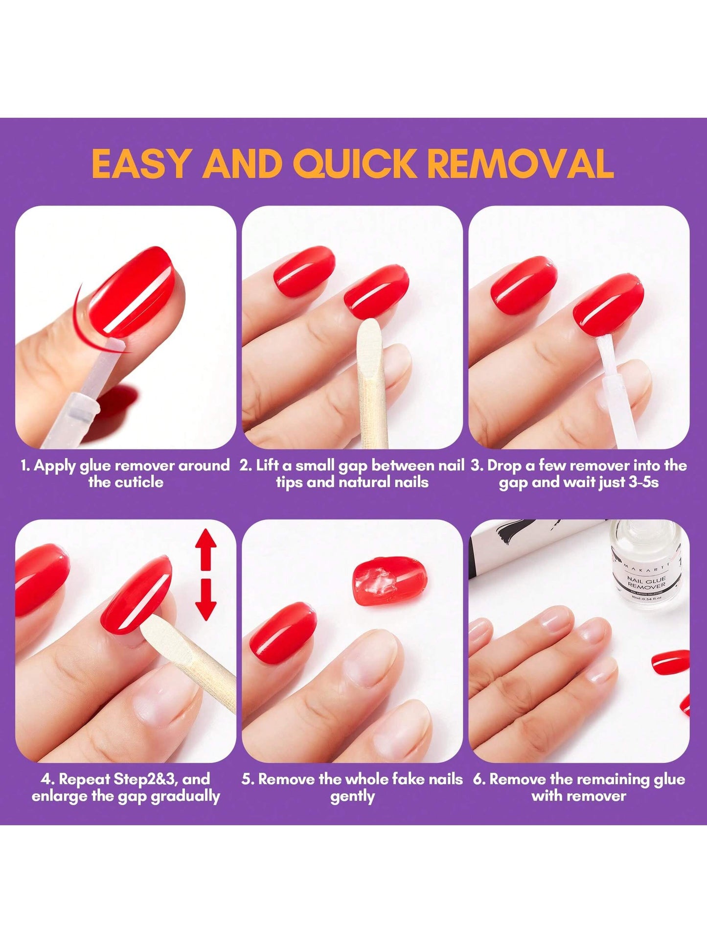 50ML Nail Glue Remover, Debonder, Nail Tips Fake Nail Adhessive Remover Without Acetone For Acrylic Nails Press On Nails, Can't Remove Gel Nail Polish As Nail Charm Gifts