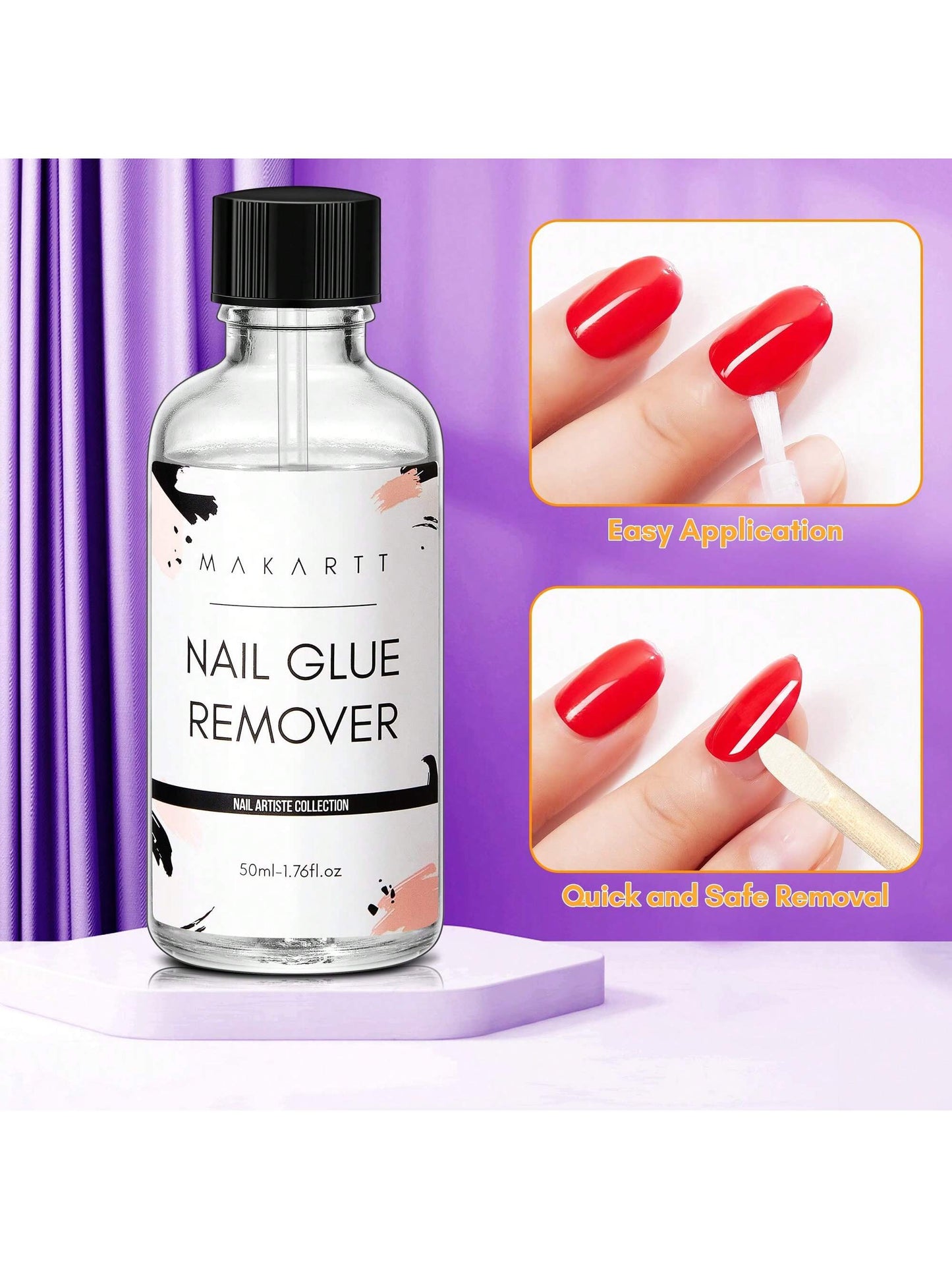 50ML Nail Glue Remover, Debonder, Nail Tips Fake Nail Adhessive Remover Without Acetone For Acrylic Nails Press On Nails, Can't Remove Gel Nail Polish As Nail Charm Gifts
