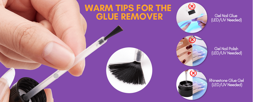 50ML Nail Glue Remover, Debonder, Nail Tips Fake Nail Adhessive Remover Without Acetone For Acrylic Nails Press On Nails, Can't Remove Gel Nail Polish As Nail Charm Gifts