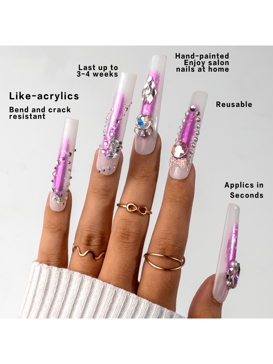 Amethyst Love Nails