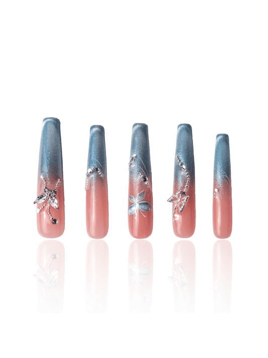 Ocean Heart Nails