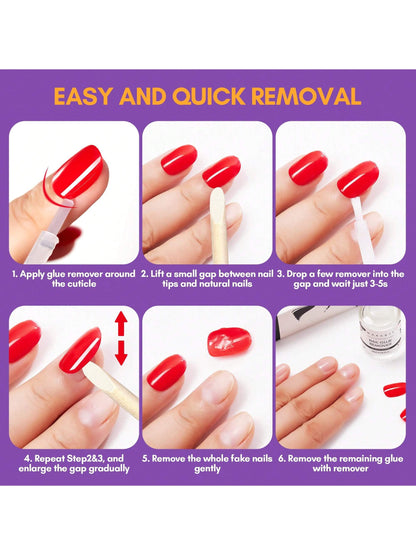 50ML Nail Glue Remover, Debonder, Nail Tips Fake Nail Adhessive Remover Without Acetone For Acrylic Nails Press On Nails, Can't Remove Gel Nail Polish As Nail Charm Gifts