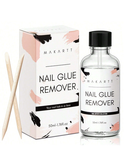 50ML Nail Glue Remover, Debonder, Nail Tips Fake Nail Adhessive Remover Without Acetone For Acrylic Nails Press On Nails, Can't Remove Gel Nail Polish As Nail Charm Gifts