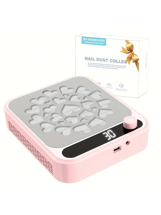 Professional Nail Dust Collector, Powerful Nail Fan Dust Collector Extractor With Reusable Filter, Quiet Electric Vacuum Cleaner Suction Machine For Acrylic Gel Nails Polishing Salon Home Use