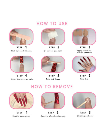Love Of The Rainbow Gem Square Nails