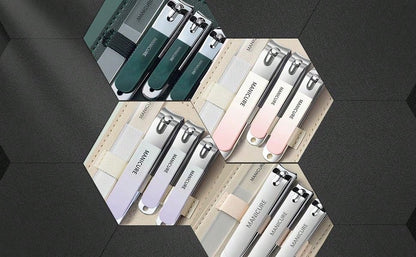 Manicure Set Stainless Steel Nail Clipper, Professional Men/Women Nail Clippers Kit 4 Pcs, Travel Manicure Grooming Kit Nail Clipper Set