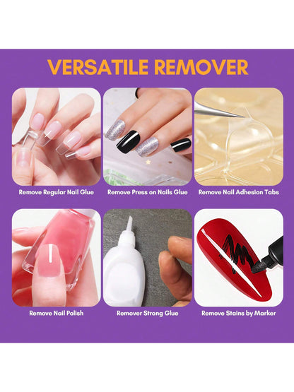 50ML Nail Glue Remover, Debonder, Nail Tips Fake Nail Adhessive Remover Without Acetone For Acrylic Nails Press On Nails, Can't Remove Gel Nail Polish As Nail Charm Gifts