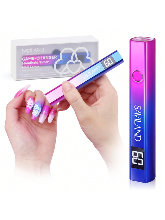U V Light For Nails – Handheld U V Lamp For Gel Nails LED Nail Lamp Portable Mini Nail Dryer For Curing Gel Polish Nail Glue Gel USB Nail Art For Home DIY Manicure (12W)