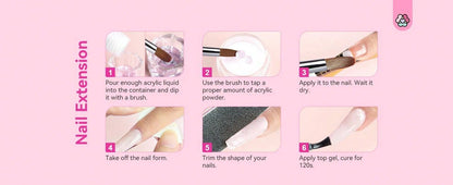 3pcs Acrylic Nail Brush Set - Size 6/8/12 Acrylic Nail Brushes For Acrylic Application, Professional Acrylic Brush Set For Acrylic Powder Nail Art Extension & 3D Carving Nail Salon Home DIY